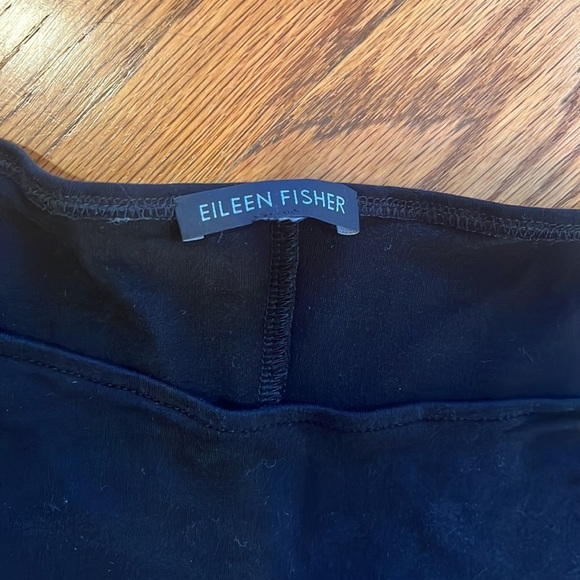 Eileen Fisher Woman’s Black T-Shirt Dress With Cut Out Shoulders - Picture 3 of 6